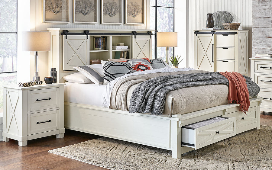 King Bookcase Hdbd W/ Ftbd Storage
