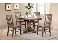 57" Pedestal Table w/ 15" Butterfly Leaf