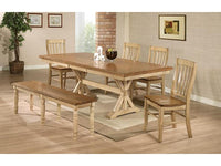 84" Trestle Table with 18" Butterfly Leaf