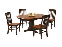 57" Pedestal Table with 15" Butterfly Leaf