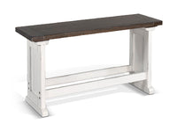 Counter Side Bench, Wood Seat