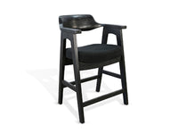 Wren Counter Stool with Arms, Cushion Seat