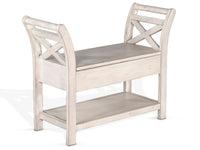 Accent Bench w/ Storage, Wood Seat