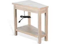 Chair Side Table w/ Power Strip