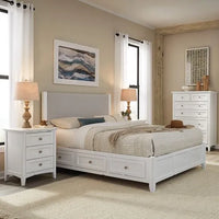 McKenzie King Upholstered Panel Storage Bed