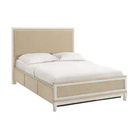 SAN Catalina Queen Upholstered Panel Storage Bed