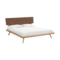 DUET Addison King Black Walnut Adjustable Headboard Platform Bed