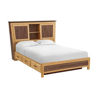 DUET Addison Queen Bookcase Storage Bed