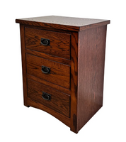 Classic Mission 3 Drawer Nightstand