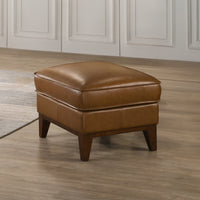 Caspar Leather Ottoman