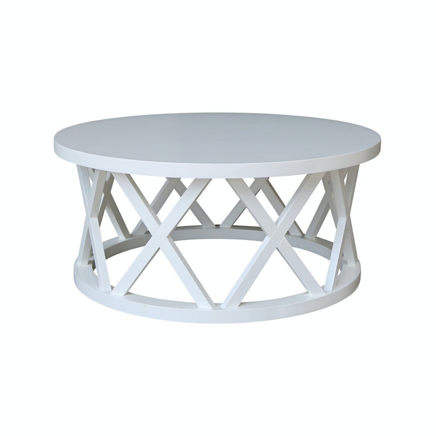 Destinations Collection - Ceylon Round Coffee Table in White