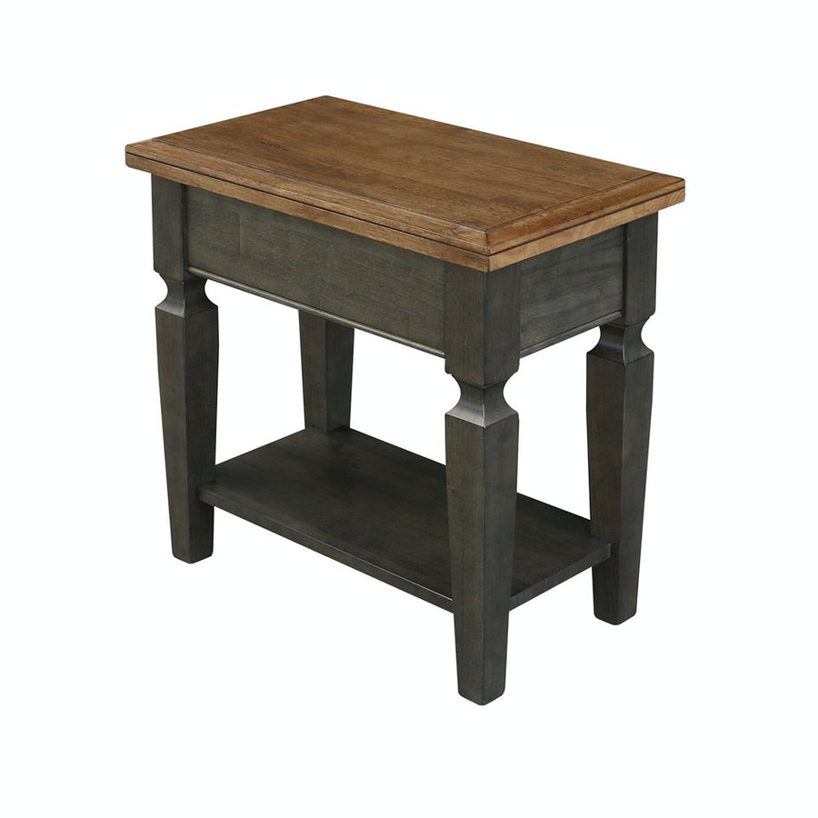 Vista Collection Side Table in Hickory & Coal