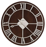 Prichard Wood and Silver Wall Clock