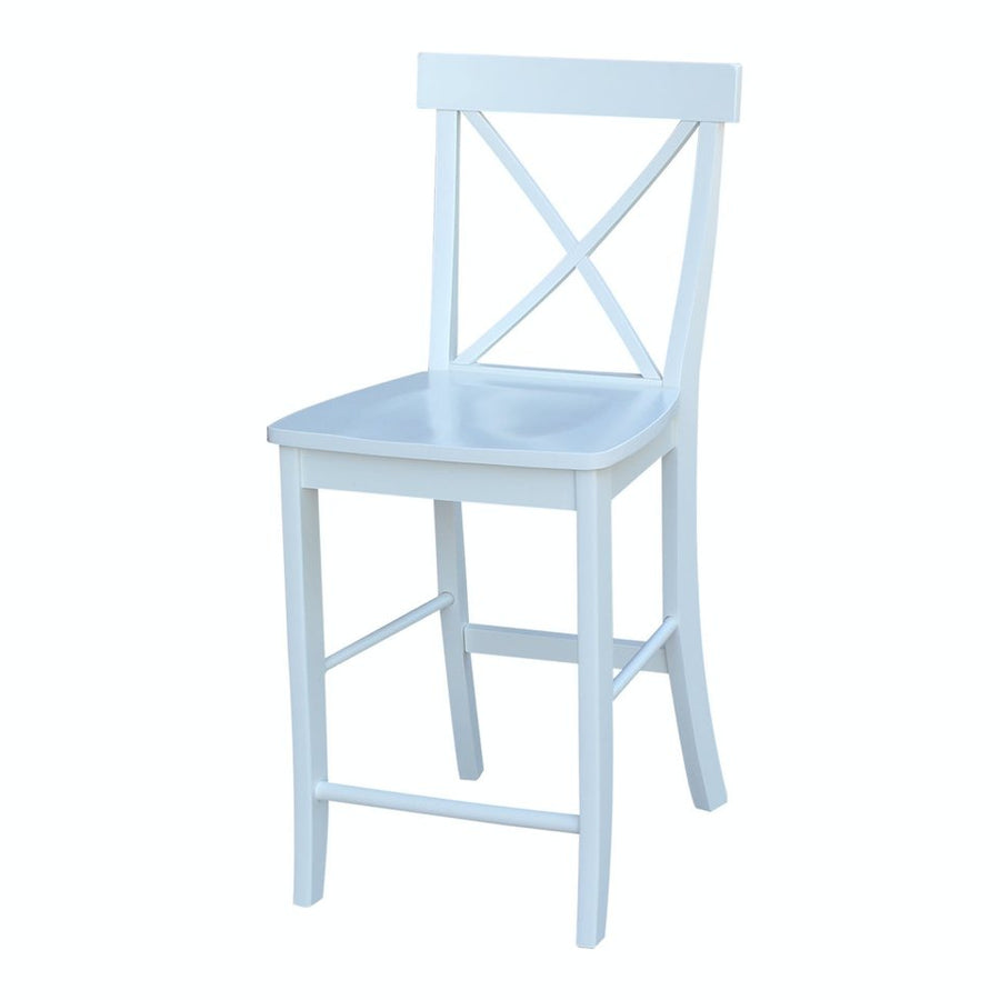 Hampton Collection -  X-Back Stool in Pure White