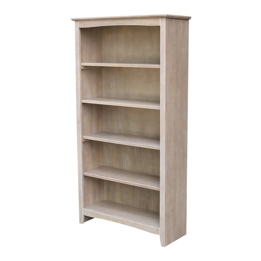 Home Accents - 60''H Shaker Bookcase Taupe Gray