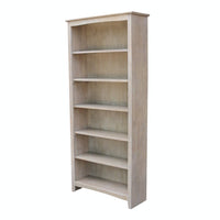 Home Accents - 72''H Shaker Bookcase Taupe Gray