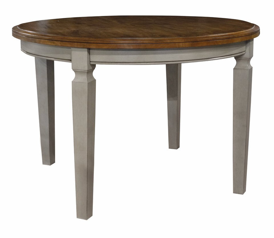 Vista Collection Solid Round Top Table in Hickory & Stone