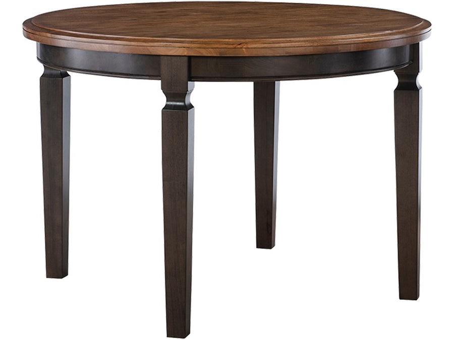 Vista Collection Solid Round Top Table in Hickory & Coal