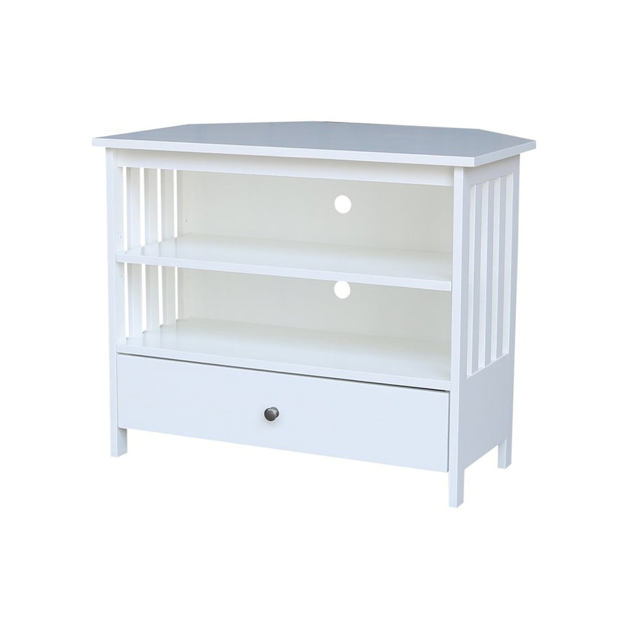 Destinations Collection - Mission Corner TV Stand Pure White