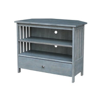 Destinations Collection - Mission Corner TV Stand in Heather Gray