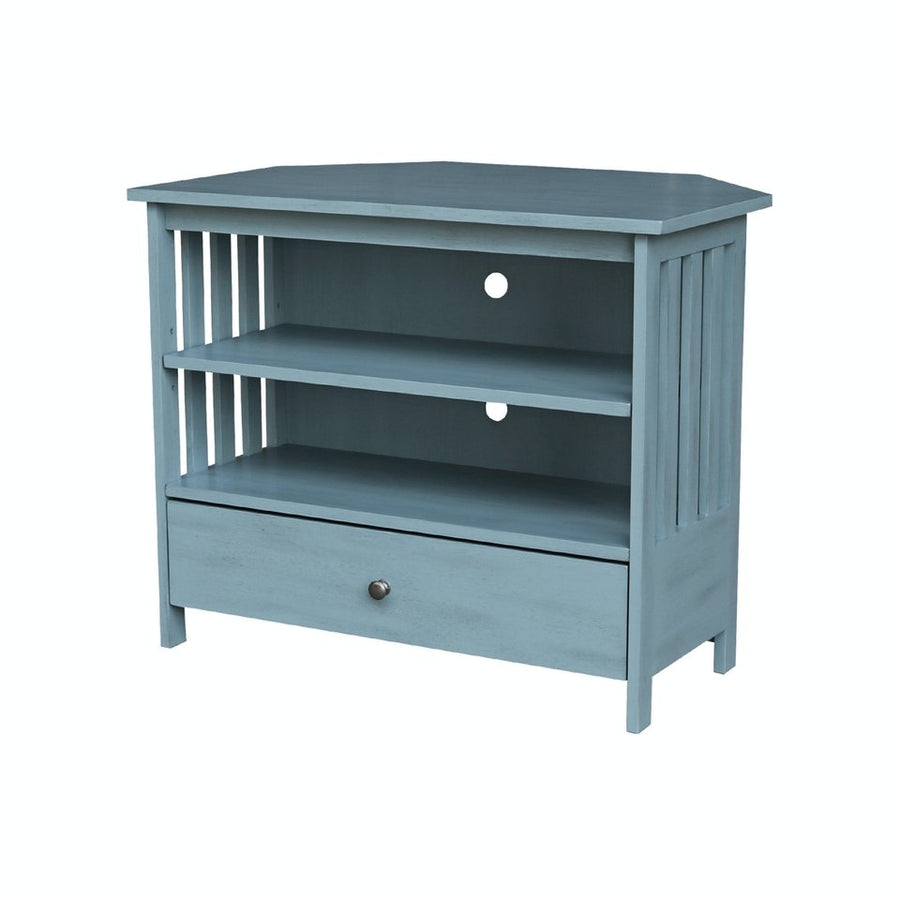 Destinations Collection - Mission Corner TV Stand Ocean Blue