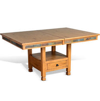 Sedona Dual Height Butterfly Leaf Dining Table w/ Slate