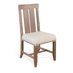 Dbl. Slat Back Chair, Cushion Seat