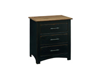 Mission 3 Drawer Night Stand with Locking Slideout Top