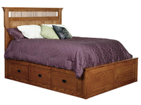 Mission Deluxe Queen 6 Drawer Bed
