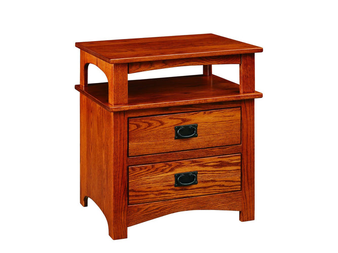 Mission 2 Drawer Nightstand w/pullout tray