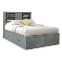 Ranch House Full Captains Bookcase Storage Bed