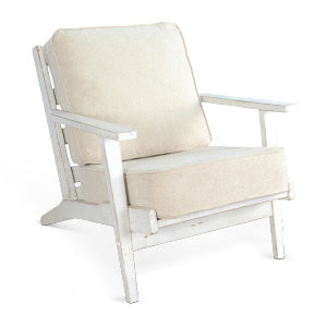 White Sand Chair, Cushion Seat & Back