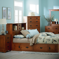 Old Mission Bookcase Headboard Bed
