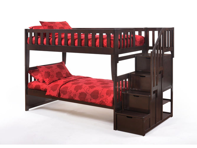 Peppermint Twin/Twin Stair Bunk