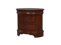 30" 3-Drawer Oval Nightstand